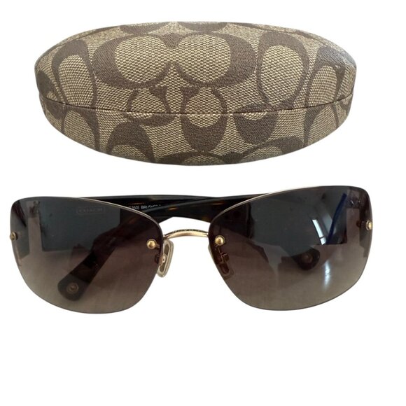 COACH Octavia S 350 Brushed Bronze Rectangle Women's Sunglasses MSRP $234.64 - Picture 5 of 15